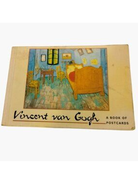 Vincent Van Gogh Postcard Book Featuring Iconic Artwork 1980s 9 cards